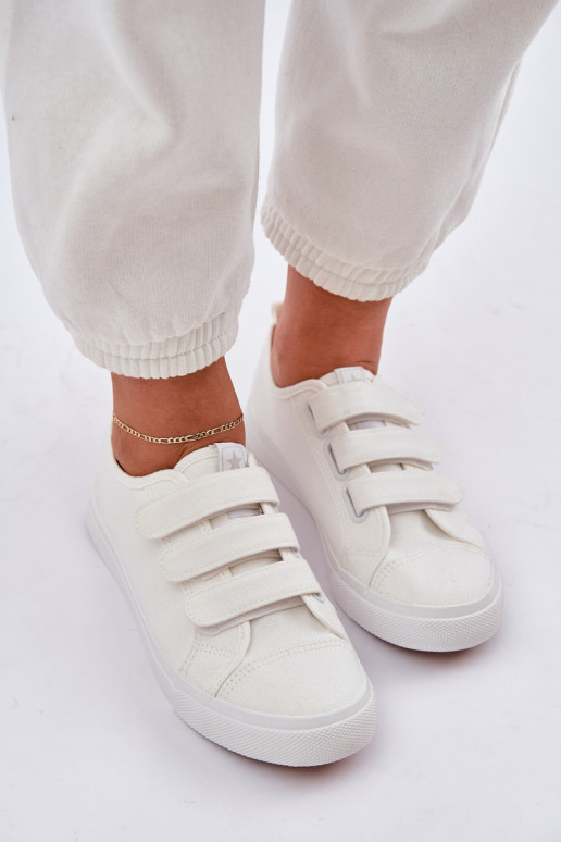 mládež ploché tenisky s lepiacimi spojkami biela farba Dilan mládež ploché tenisky s lepiacimi spojkami biela farba Dilan