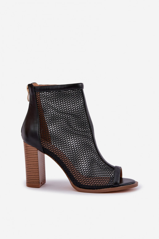 sandále s podpätkami s čižmami čierna Taniffia