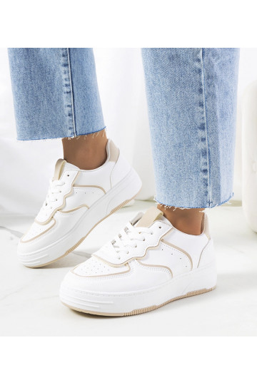 Bielo-béžové dámske tenisky... 2