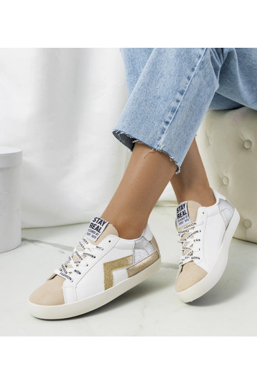 Amaal biele lesklé tenisky 2