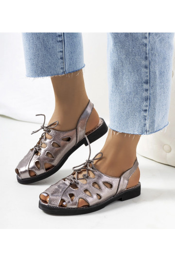 Sivé sandále Vlis na...