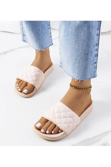 Ružové prešívané žabky Kate