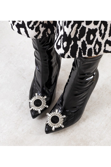 Čierne lakované členkové... 2