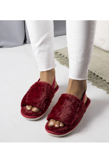 Bordové papuče Lolita