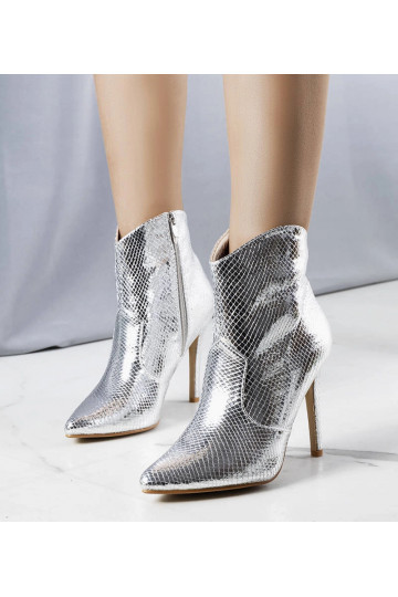 Strieborné lesklé členkové...