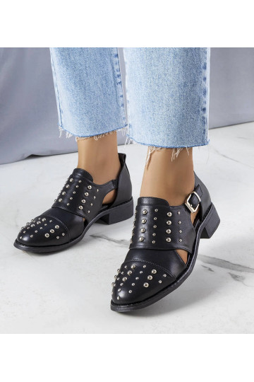 Čierne topánky Irene s výrezom