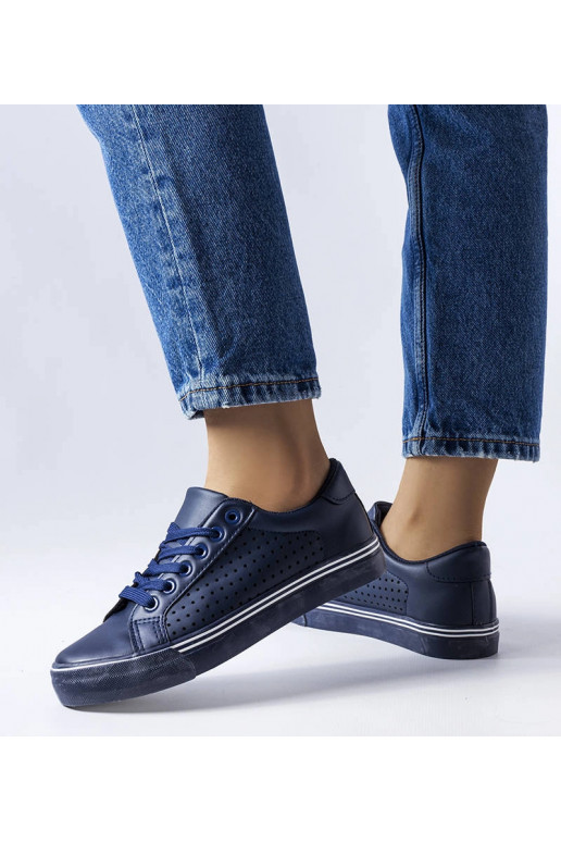 Tmavo modré tenisky z ekokože Joffre