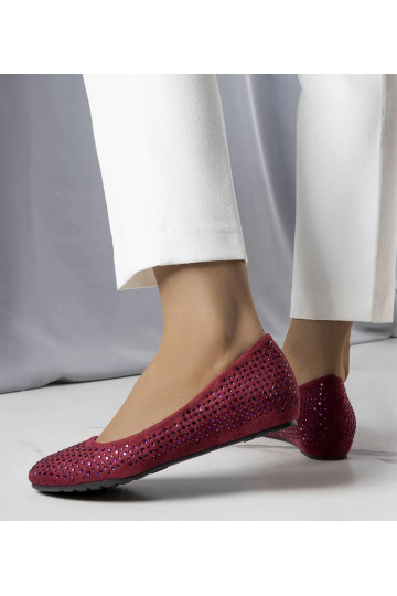 Bordové balerínky s...