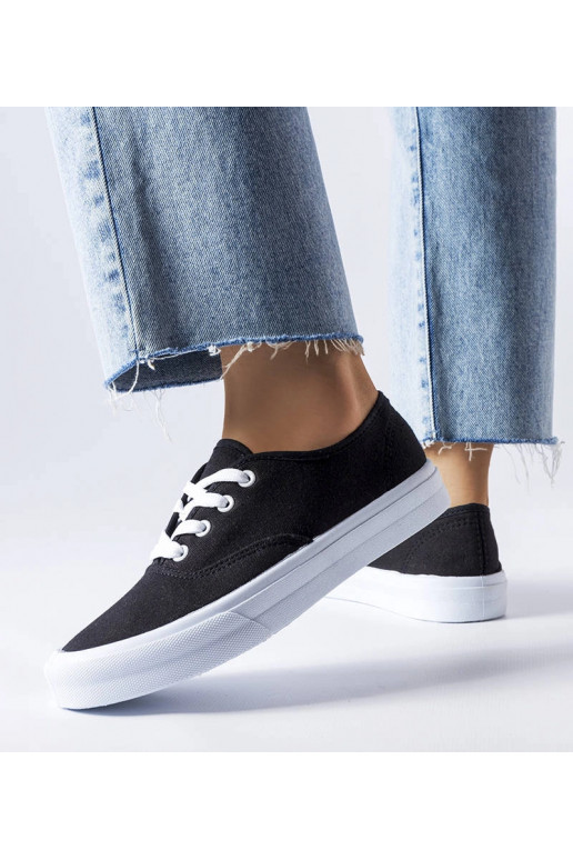 Čierne látkové tenisky Fantina