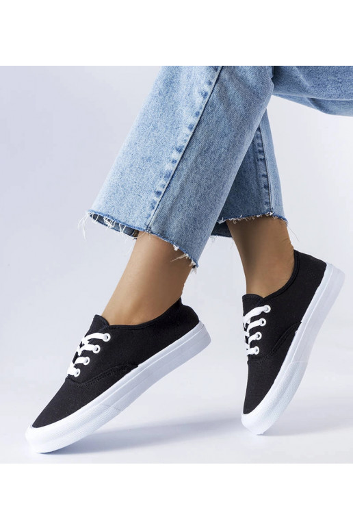 Čierne látkové tenisky Fantina