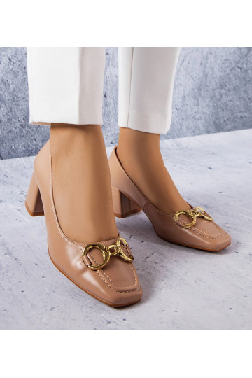 Béžové lodičky Neufville so...