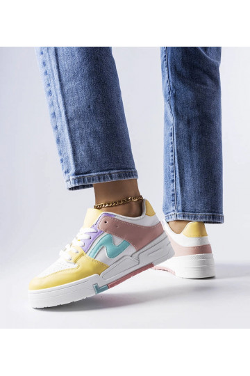 Ružovo-žlté topánky s... 2