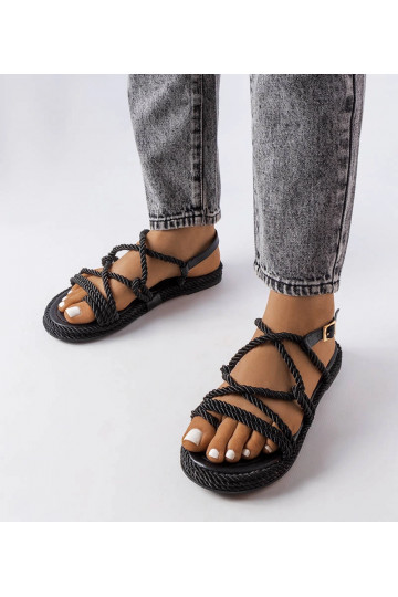 Čierne tkané sandále Burwell 2