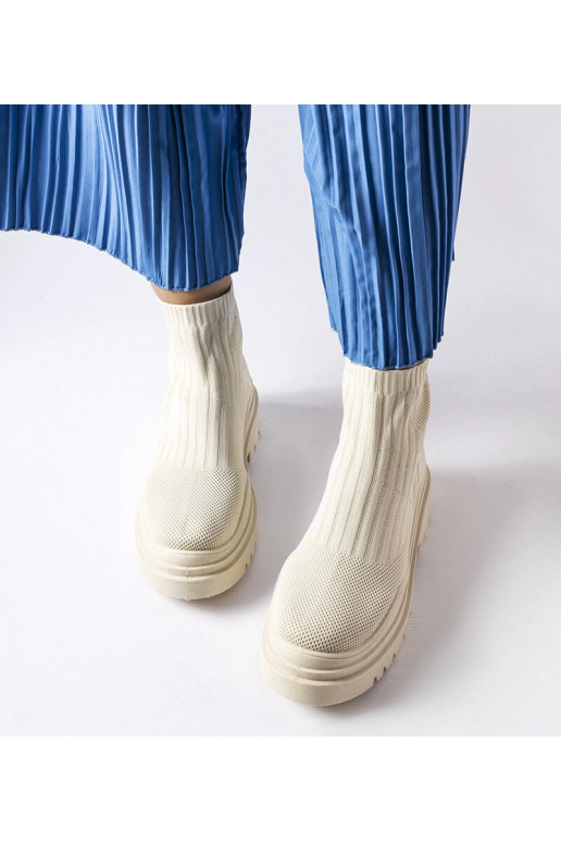 Béžové vysoké tenisky Marks