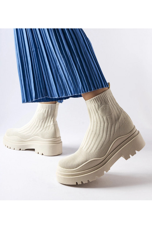 Béžové vysoké tenisky Marks