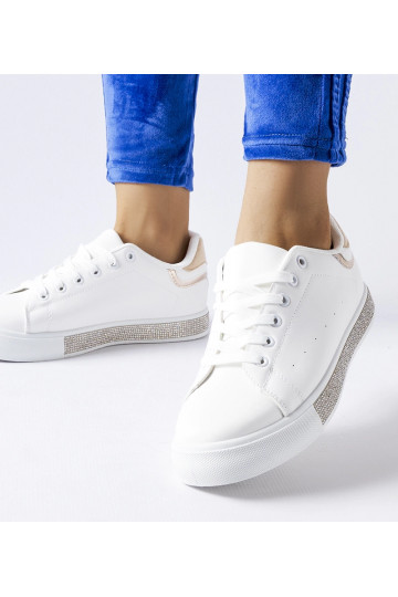 Bielo-béžové tenisky so... 2