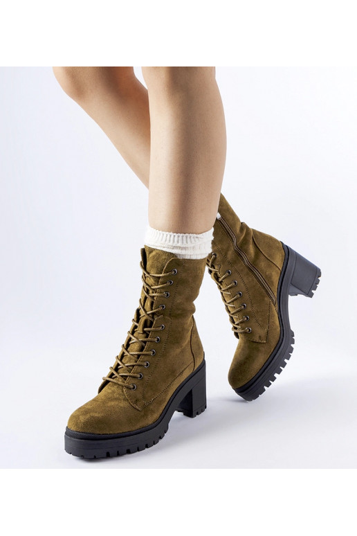 Zelené zateplené členkové čižmy na...