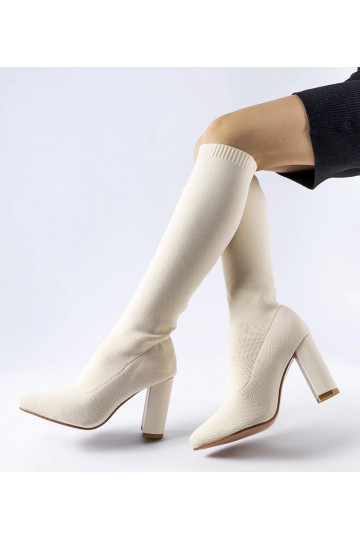 Béžové ponožkové čižmy...