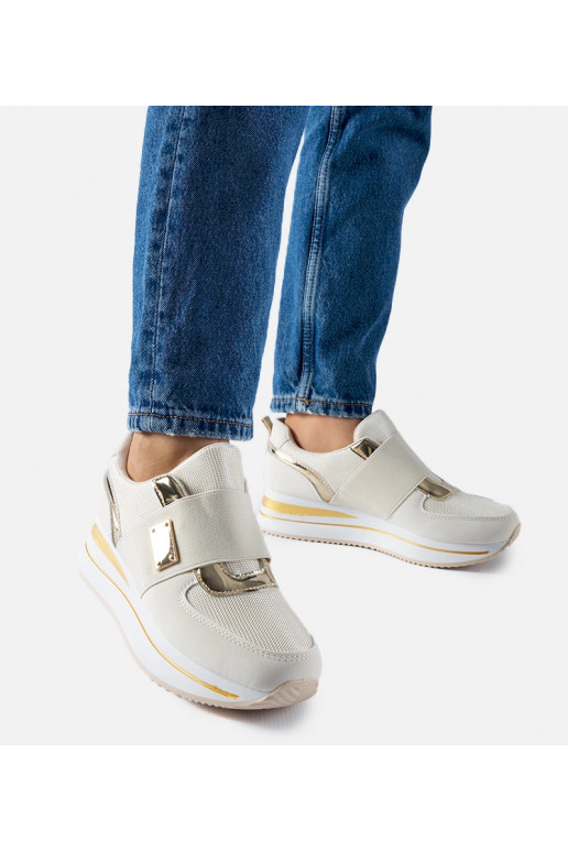 Béžové nazúvacie tenisky Sages na...