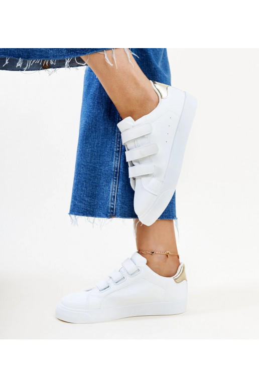 Bielo-zlaté tenisky Samala na suchý zips