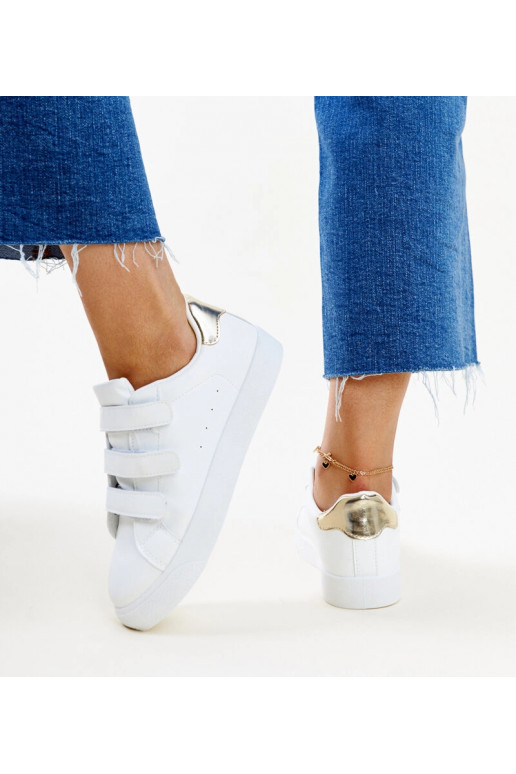 Bielo-zlaté tenisky Samala na suchý zips