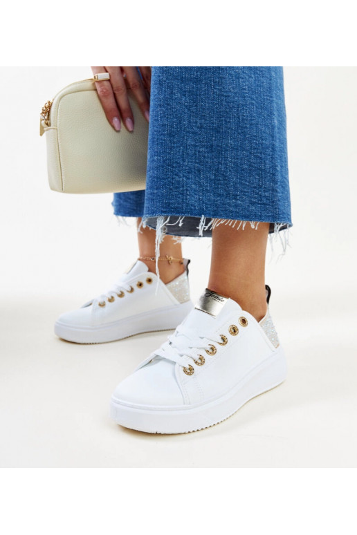 Bielo-béžové tenisky so zirkónmi...