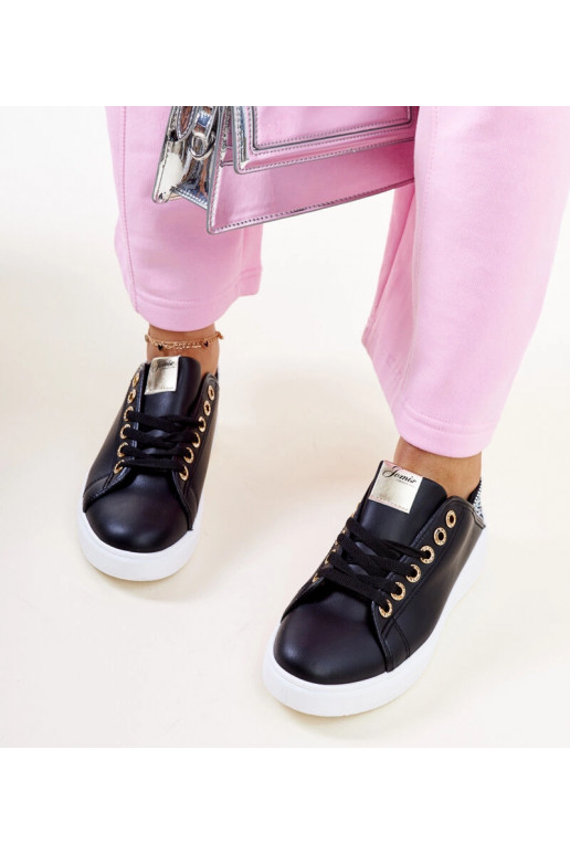 Čierne tenisky so zirkónmi Antonietta