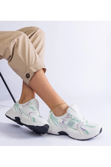 Bielo-zelené dámske...