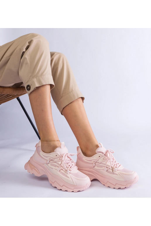 Ružové športové tenisky s masívnou...