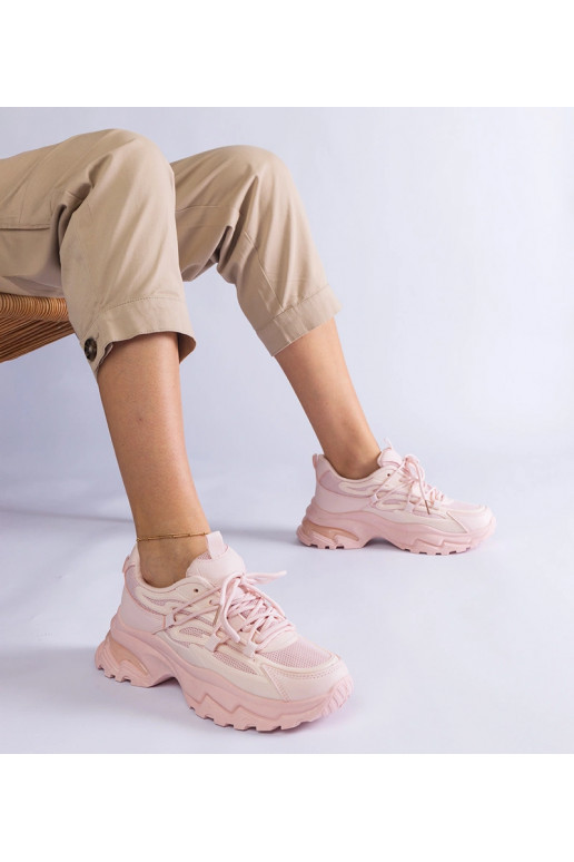 Ružové športové tenisky s masívnou...