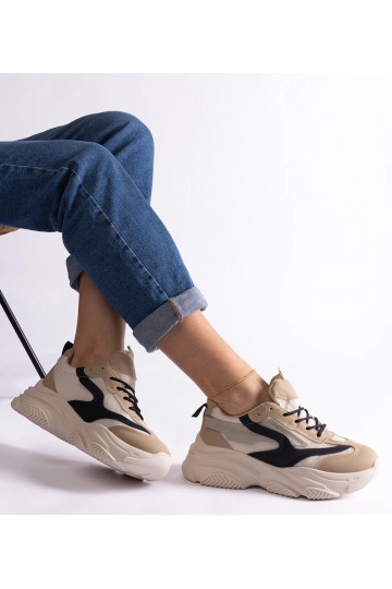 Béžovo-čierne dámske...