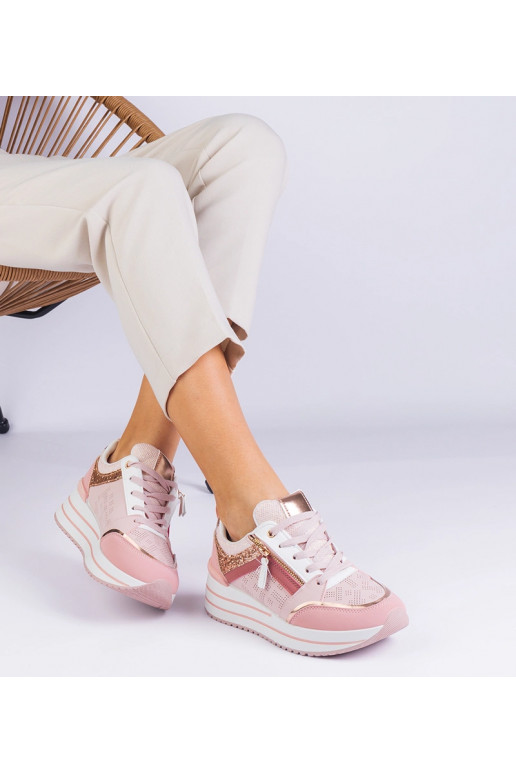 Ružové športové tenisky na platforme...
