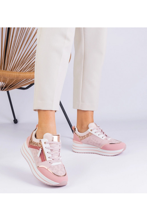 Ružové športové tenisky na platforme...