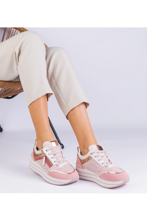 Ružové športové tenisky na platforme...