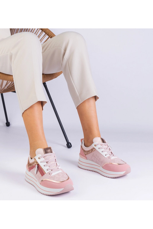 Ružové športové tenisky na platforme...