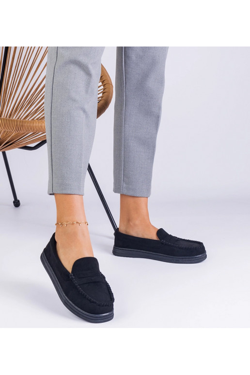 Čierne dámske topánky z umelej zamše...