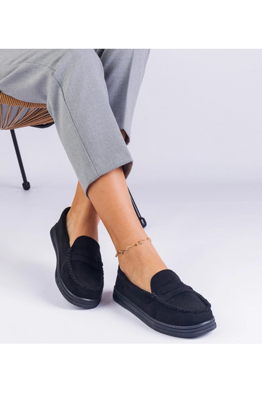 Čierne dámske topánky z umelej zamše...