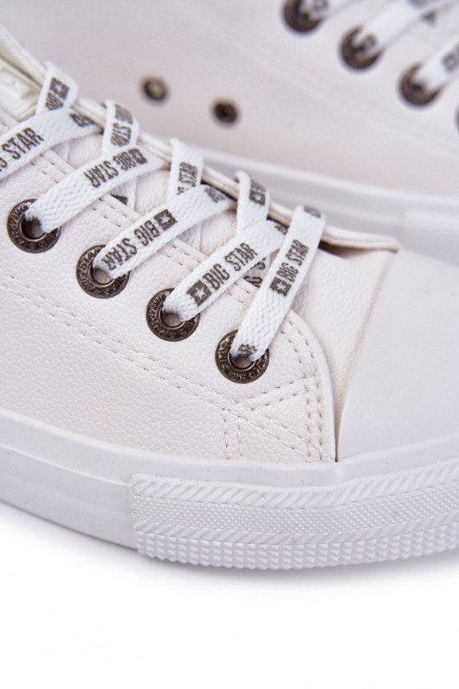 Pánske kožené tenisky Big Star KK174052 biela farba