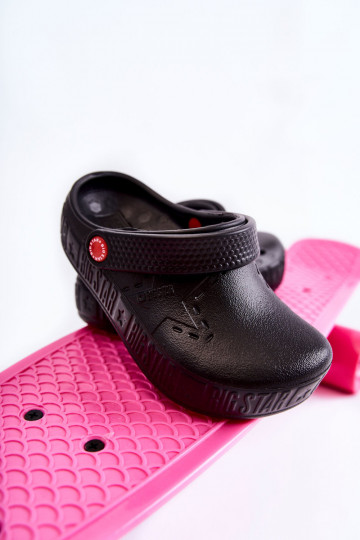 Detské ľahké šľapky Crocs Big Star II375001 v čiernej farbe 2