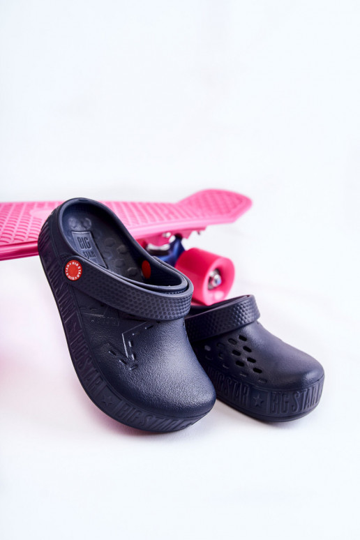 deti Ľahké papuče Crocs Big Star II375002 tmavomodrá