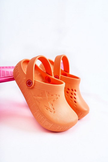 deti Ľahké papuče Crocs Big Star II375008 oranžová 2