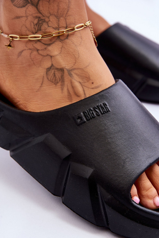 Jednoduché Dámske penové žabky Big Star LL274594 čierna