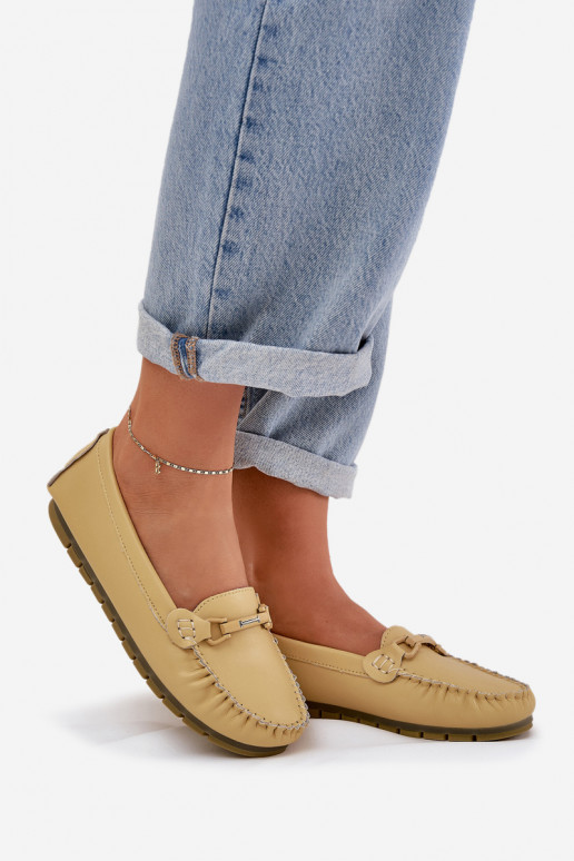 rovná sa Kožené Mokasíny s ozdobami S.Barski LR51-547 žltá rovná sa Kožené Mokasíny s ozdobami S.Barski LR51-547 žltá