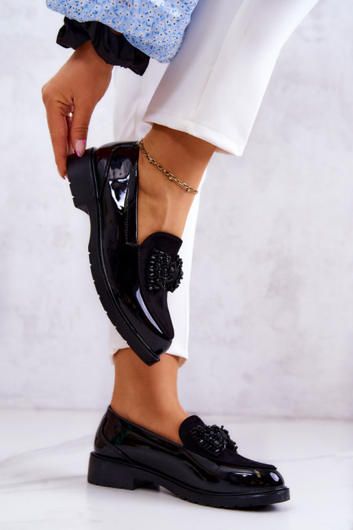 Elegantný štýl Lakované mokasíny Mokasíny čierna Belize Elegantný štýl Lakované mokasíny Mokasíny čierna Belize