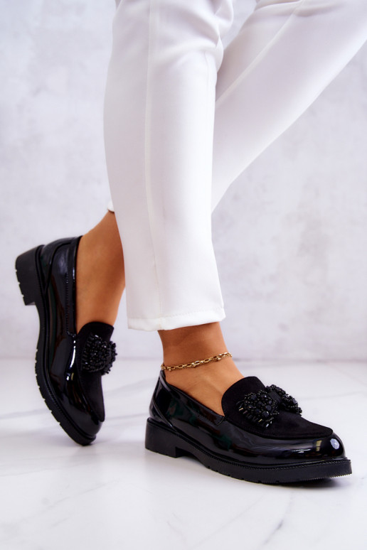 Elegantný štýl Lakované mokasíny Mokasíny čierna Belize Elegantný štýl Lakované mokasíny Mokasíny čierna Belize