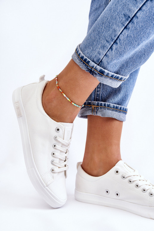 Dámske Hladký ploché tenisky Big Star LL274058 biela farba