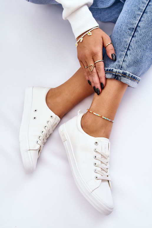 Dámske Hladký ploché tenisky Big Star LL274058 biela farba