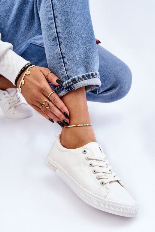 Dámske Hladký ploché tenisky Big Star LL274058 biela farba