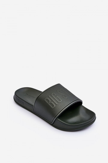Ľahké penové papuče Pánske Big Star MM174324 v khaki farbe