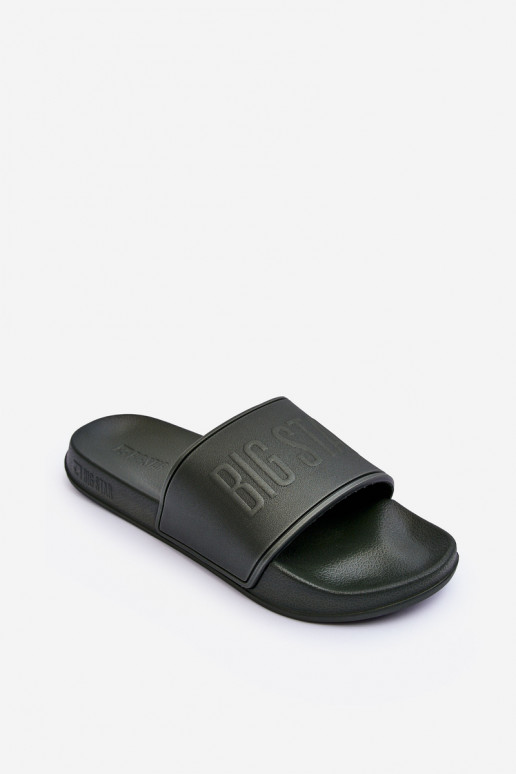 Ľahké penové šľapky pánske Big Star MM174324 khaki farby Ľahké penové šľapky pánske Big Star MM174324 khaki farby